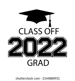 Class Off 2022 Graduation Cap Image. Clipart Image