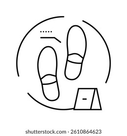 class physical evidence crime line icon vector. class physical evidence crime sign. isolated contour symbol black illustration