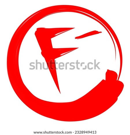 Class results. Hand drawn vector sets values with minus and plus in a circle frame. Red notes: A B C D F plus, minus 