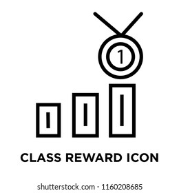 Class Reward icon vector isolated on white background, Class Reward transparent sign , linear symbol and stroke design elements in outline style