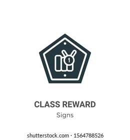 Class reward vector icon on white background. Flat vector class reward icon symbol sign from modern signs collection for mobile concept and web apps design.