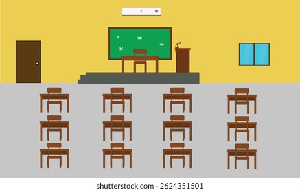 Class room decoration vector illustration for use.