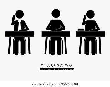 class room, design over white background, vector illustration
