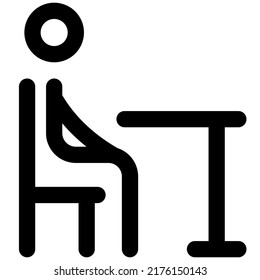 Class room for student studying while sitting on chair