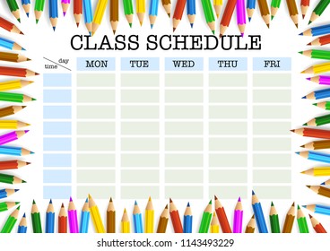 3,745 Class timetable Images, Stock Photos & Vectors | Shutterstock