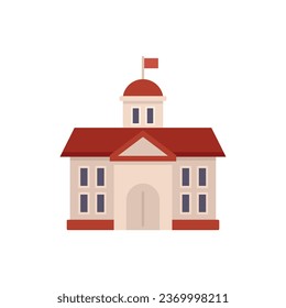 Class school building icon flat vector. Study life. Diploma training isolated