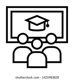 class in school icon vector