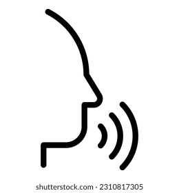 Class speech icon outline vector. Public rhetoric. Elocution oratory