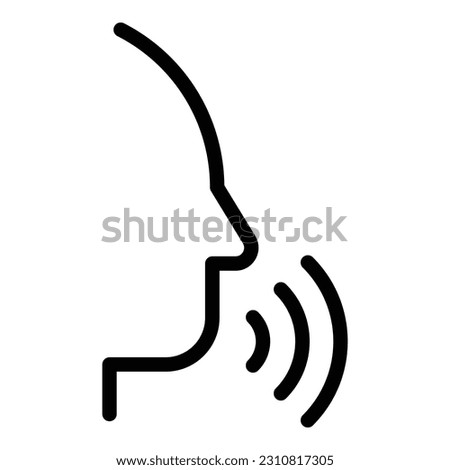 Class speech icon outline vector. Public rhetoric. Elocution oratory