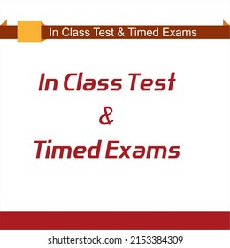 In Class Test and Timed Exams Social Media Post template design vector illustration.  Modern layout graphic banner concept.