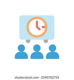 Class Time Icon for Educational Use