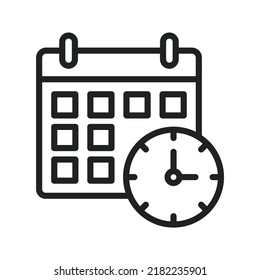 Class Timetable icon vector image. Can also be used for Physical Fitness. Suitable for mobile apps, web apps and print media.