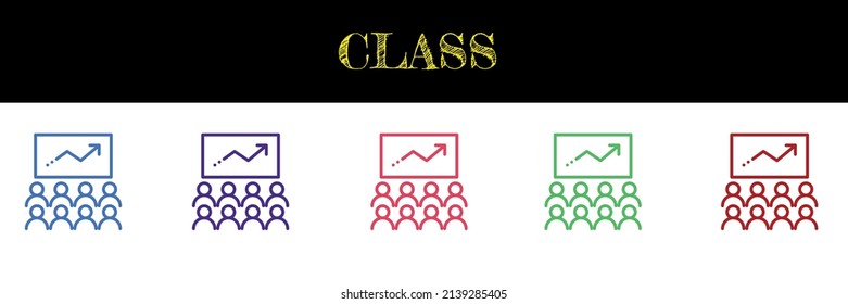 class vector icon, Vector EPS 10 illustration style