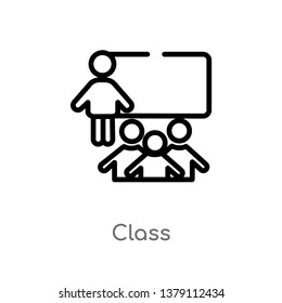 class vector line icon. Simple element illustration. class outline icon from people concept. Can be used for web and mobile