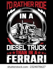 Class vintage truck typography vector graphic tshirt design