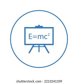 Class whiteboard writing physics icon | Circle version icon |