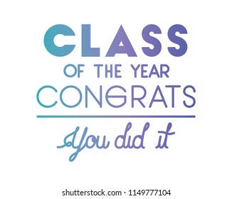 class of the year hand made font
