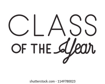 class of the year hand made font
