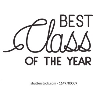 class of the year hand made font