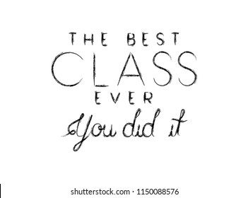 class of the year hand made font