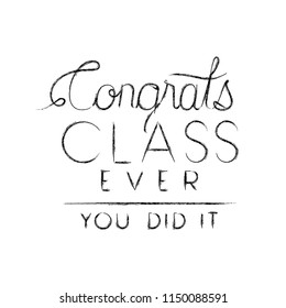 class of the year hand made font