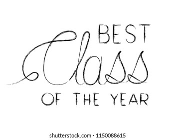 class of the year hand made font
