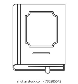 Classbook icon. Outline illustration of classbook vector icon for web