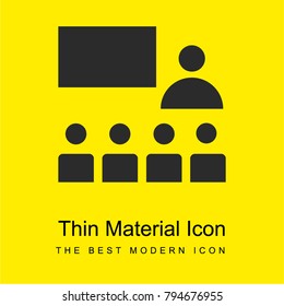 Classes bright yellow material minimal icon or logo design