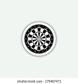 Classia dartboard icon - vector sticker
