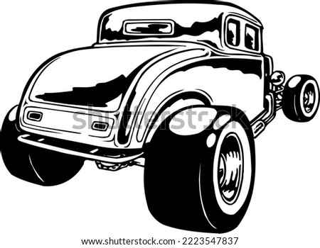 Classic 1932 Coupe Vector Illustration