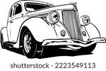 Classic 1936 Coupe Vector Illustration