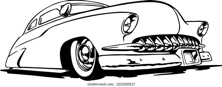 Classic 1950s Mercury Vector Illustration