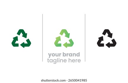 Classic 3-arrow recycle symbol for circular economy, zero waste, and sustainability themes. Perfect for eco campaigns, green product labels, and environment infographics.
