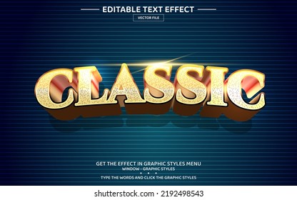 Classic 3D Editable Text Effect Template