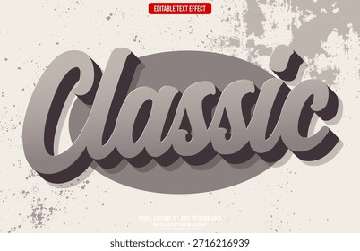 Classic 3D editable text effect
