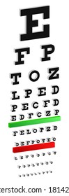 Classic 3D Snellen Eye Chart Test For Vision Disorders