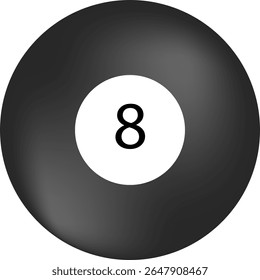 Classic 8 Ball Pool Icon - Billiards and Game Design
