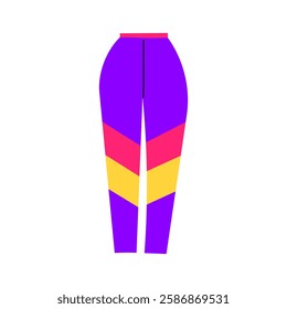Classic 80s 90s Leggings in modern style flat, line style. Hand drawn vector. Fashion patch, badge, emblem.