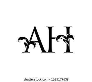 Classic A, H and AH Letter Logo Icon 