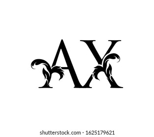 Classic A, X and AX Letter Logo Icon 