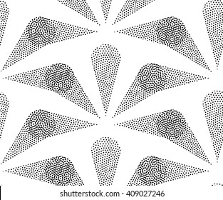 Classic abstract Seamless geometric pattern. Vector illustration. Design in classical simple pointillism style