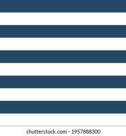 Classic abstract seamless pattern with french blue and white stripes Horizontal striped geometric background. Great design for any purposes. 