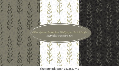 Classic Abstract Seamless Repeating Pattern inspired by Greek Olives. Simple Elements combined with unique Olive Green Color Palette will give you traditional touch in your design