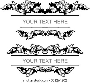 Classic Acanthus Leaf in Calligraphic Style