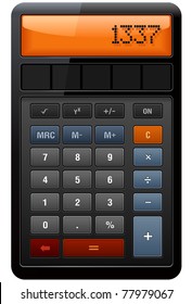 Classic Accounting Calculator detailed vector