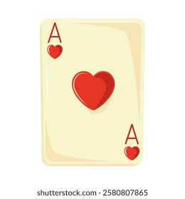 Classic ace of hearts playing card used in casino games