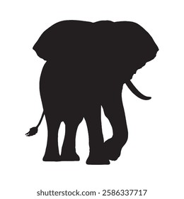 Classic African Elephant Silhouette for Wildlife-Themed Projects - Elephant Vector - Elephant Illustration
