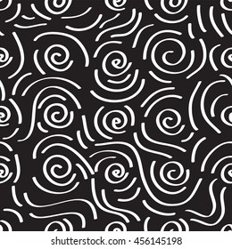 Classic African swirly pattern black