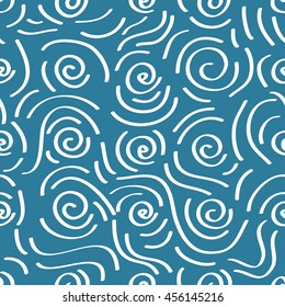 Classic African swirly pattern blue