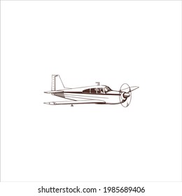 classic air plane logo design